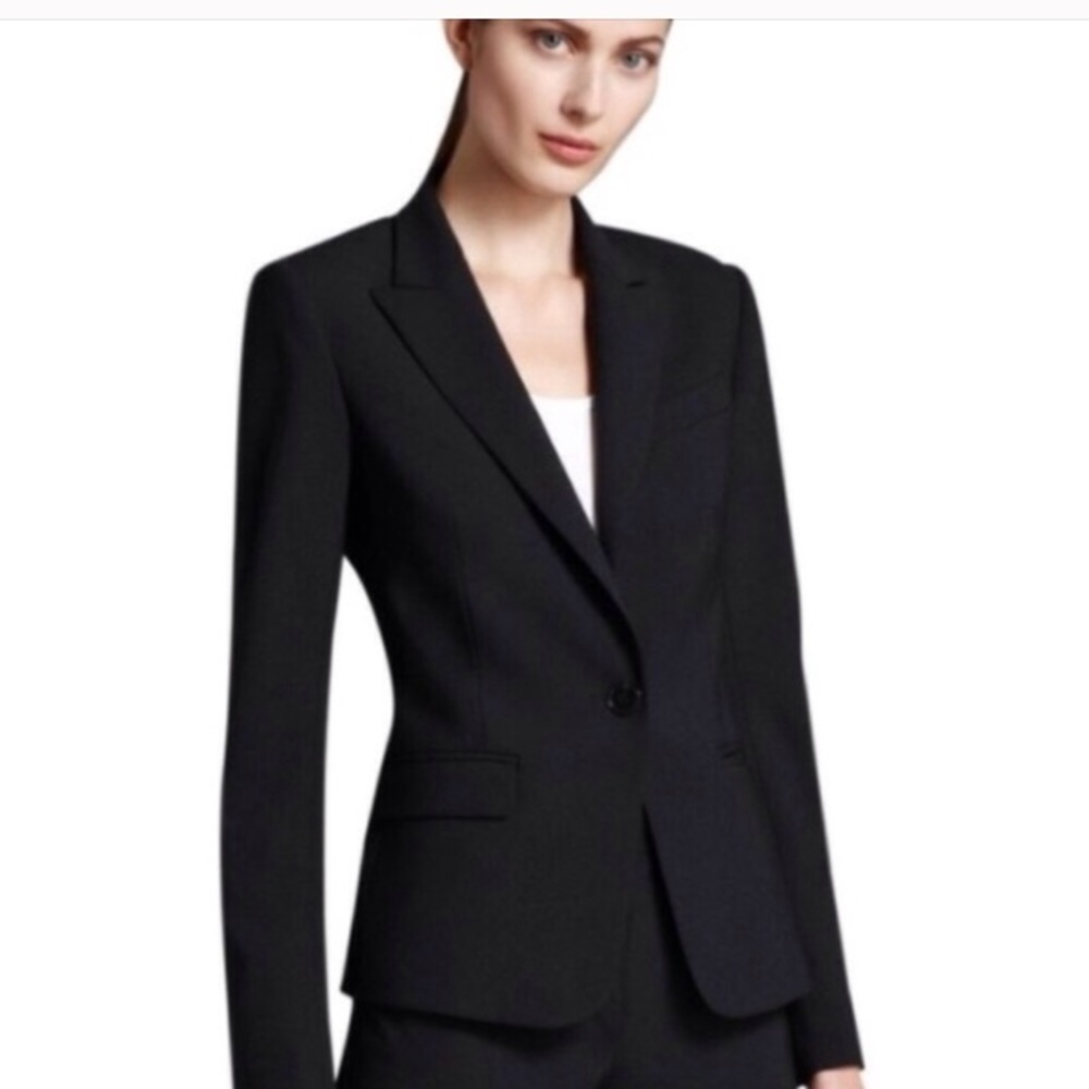Theory one button Wool Blend Black Blazer